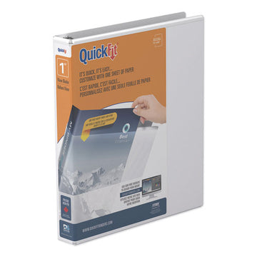 Stride Quickfit Round-ring View Binder, 3 Rings, 1" Capacity, 11 X 8.5, White freeshipping - TVN Wholesale